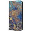 Mixroom - Custodia Cover Case a Libro per iPhone 13 Mini con Stand in Ecopelle Chiusura Magnetica Portafoglio Parte Interna in TPU Morbida Fantasia Mandala Disegni Oro H121