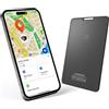 Lizoak Scheda di tracciamento del 1.7mm Portafoglio Sottile,compatibile con Apple Find My (solo iOS), Impermeabile IP68, Ricarica senza fili, Per Portafoglio,Passaporto, Bagagli e Oggetti Preziosi