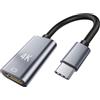 Hatuge dattatore da USB C a HDMI 4K a 60Hz, convertitore femmina HDMI digitale AV USB di tipo C certificato MFi per Apple iPhone 16 15 Pro/Max, MacBook Pro/Air, iPad Pro, iMac, Galaxy S23, Surface, XPS e