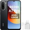 XIAOMI Smartphone Redmi A7 Pro 4 + 128 GB 6,9 120 Hz HyperOS 3 6000 mAh Dual SIM, nero incluso caricatore da 67 W