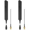 Meshnology Antenna impermeabile Meshtastic 868MHz LoRa 10dBi Gain Long Range Outdoor Antenna 22 cm Omni SMA Male per ESP32 LoRa V3 RAK Development Board con cavo di prolunga da 10 cm, due nero