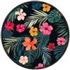 ELLENNE Tappetino Mousepad Rotondo 20cm con Cuciture - Paradiso Esotico|02 | Tappetino Mouse Rotondo 20x20cm - Mousepad Impermeabile, Bordi Rinforzati Anti-usura, Base in Gomma Antiscivolo Ergonomico