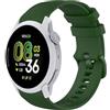 GIOPUEY Cinturini Compatibile con COROS Pace 4, Morbido Silicone Cinturino [Resistente all'Usura] [Traspirante] - Dark Green