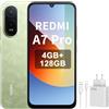 XIAOMI Smartphone Redmi A7 Pro 4+128GB 6,9 120Hz HyperOS 3 6000mAh Dual SIM, Palm Green, caricatore da 67W incluso