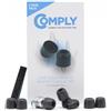 Comply 400 Core Series | Cuscinetti di ricambio in schiuma memory per IEM per Campfire Audio, Sennheiser e altri | Isolamento acustico superiore, comfort ultimo, vestibilità sicura | Ovale, nero (S/M