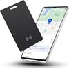 Lizoak Scheda di tracciamento del portafoglio ricaricabile con Bluetooth per Android dalla versione 9,compatibile con Google Il mio dispositivo,ricarica wireless,IP68,impermeabile,senza ABO,per chiavi,GPS