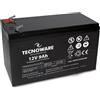 Tecnoware Power Systems - Batteria Ermetica al Piombo 12V 9Ah | Per UPS, Sistemi di Videosorveglianza e Allarme | Attacco Faston 6.3 mm | Dimensioni Compatte 15.1x9.4x6.5 cm