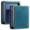 XSPS Custodia per Samsung Galaxy Z Flip 7, custodia combinata in pelle resistente e TPU con antiurto, ritagli precisi, cuciture rinforzate, presa comoda e protezione del telefono portatile (blu)