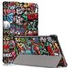 TOPCASE Custodia compatibile con Samsung Galaxy Tab S6 Lite 10.4 2024/2022/2020 SM-P620/SM-P625/SM-P610/SM-P615 /SM-P613/SM-P619 Custodia sottile sottile con funzione di supporto, graffiti