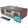 Majority Oakington, impianto Hi-Fi stereo, compatto, con altoparlanti, radio FM digitale, DAB/DAB+, Bluetooth, Wireless, lettore CD, telecomando, ricarica USB e riproduzione MP3