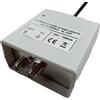 Vsnetwork Alimentatore per amplificatore antenna tv da palo, 1 uscita, 12V 100 mA, connettore F, protezione cortocircuito