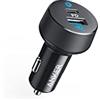 Anker Caricatore Auto POWERDRIVE USB-C18W + USB-A IQ15W Noir