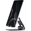 Satechi Supporto Tablet Pieghevole in Alluminio R1, 13 Pollici, Nero | Compatibilità universale con tablet e smartphone, pieghevole, antiscivolo, per ufficio e viaggio