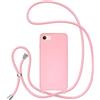UEEBAI Custodia per telefono con cordino a tracolla per iPhone SE 2022 5G/iPhone 7/iPhone 8/iPhone SE 2020, custodia in silicone con cinturino regolabile per collana antiurto, custodia per iPhone SE3