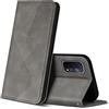 ZONNAVI Cover per Oppo A74 5G / Oppo A54 5G, Flip Custodia Pelle PU con [Slot Cart] [Supporto Stand] [Magnetica], Cover a Libro Portafoglio per Oppo A74 5G / Oppo A54 5G (Grigio)
