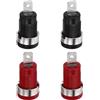 QUARKZMAN 4 Pcs 32A 12 X 4mm Femmina Banana Pannello Socket Jack Rosso&Nero | Adattatore, Per Banana Plug, Connettori, Banana Jack, 4mm
