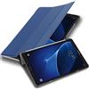 Cadorabo Custodia Tablet per Samsung Galaxy Tab A 2016 (10.1) SM-T585N / T580N in BLU SCURO JERSEY - Copertura Protettiva Molto Sottile di Similpelle in Stile Libro CON Auto Wake Up e Funzione Stand