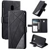QiongniAN Custodia per Samsung Galaxy J3 2017,Custodia per Samsung SM-J330F/DS Galaxy J3 Duos 2017 / SM-J3300 SM-J330FN SM-J330G SM-J330L / SM-J330G/DS Galaxy J3 PRO 2017 Custodia Cover Case Black