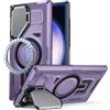 FNDMIL Cover per Samsung Galaxy S22 Ultra/S23 Ultra con Mag-Safe | [Staffa di Protezione Della Fotocamera][Antiurto Militare][Doppia Protezione] Custodia per S22 Ultra/S23 Ultra Case, Viola