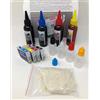 INKJET ORIGINALE SSRV CARTUCCE RICARICABILI AUTO RESET COMPATIBILI CON EPSON STAMPANTE EXPRESSION HOME XP-355 TIPO 29 29XL + 400 ML COLORI + PRATICHE TANICHETTE