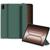 zZjoOoj Custodia Silicone per OnePlus Pad 3 (13.2 Pollici 2025 Modelo),Cover Smart con Supporto a Tre Pieghe, Auto Sveglia/Sonno (Verde Scuro)