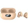 Yctze Auricolari a Conduzione Ossea - Auricolari Aperti con Display Digitale Luminoso, Design Omico, Leggeri per lo Sport - (Cachi)