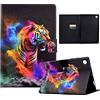 LSPCASA Custodia per Samsung Galaxy Tab A8 10.5 pollici 2022/2021 SM-X200/X205/X207 custodia in pelle PU con leggio e scomparti per carte di credito