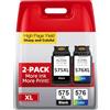 Firstoner PG-575XL CL-576XL Cartucce d'inchiostro Multipack, PG-575XL CL-576XL Cartucce di ricambio per Canon 575 576 Cartucce per PIXMA TS3550i TS3551i TS3750i TR4750i TR4751i (Nero Colore)