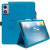 INSOLKIDON Compatibile con OUKITEL OT8 11-Inch Tablet Custodia protettiva in pelle Cover con Funzione di Supporto, Auto Svegliati/Sonno,Cover Protezione in PU Pelle (Azzurro)