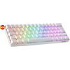Geeky GK61 60% | Hot Swappable Tastiera da Gioco Meccanica | 62 Tasti Multi Colore RGB LED Retroilluminati per Gaming su PC/Mac | ISO ES Tastiera Spagnola + LATAM (Bianco, Mechanical Speed Silver)