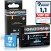 PATONA Platinum LP-E17 Batteria 1000mAh USB-C per Canon EOS R8 | Parzialmente decodificata - anche per R10, R50, R100, RP, 77D, 200D, 250D, 750D-850D, M3 M5 M6 II. NON nei caricatori Canon