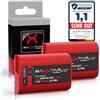 Baxxtar 2X Batteria per Panasonic DMW-BLK22 BLK22E 2600mAh | Batteria per Lumix DC S9 S5 S5II S5K G9 G9II GH5 GH5II GH5S GH6 GH7, 100% identica all'originale