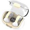 N NEWTOP Cuffie AB35 Auricolari Bluetooth Touch Open Ear Design dell'Orecchio a Clip On Universali Stereo Wireless Musica Microfono per Smartphone Tablet Samsung Huawei Xiaomi Realme OPPO (Bianco)