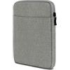 moex Custodia tablet per Samsung Galaxy Tab A9 con cerniera e scomparto per accessori, nylon tessuto morbido imbottito, custodia protettiva minimalista Dash Case, grigio