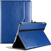 ProCase iPad 7th/8th/9th Generazione 10.2 Pollice PU Custodia in Pelle Business Stand Cover Smart Folio con Cinturino a Mano Tasca Anteriore Penna Loop -Marina