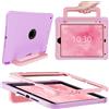 INFILAND Custodia per iPad 10,2 9ª/8ª/7ª Gen (2021/2020/2019), Cover Robusta in Silicone Antiurto con Supporto, Maniglia e Porta Penna (Lavender-Pink)