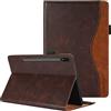 CASAFUNY Cover Custodia per Samsung Galaxy Tab S7 Fe/S8+ Plus 2022/S7+ Plus con S Pen Holder, Custodia SM-T730/T736B/SM-X800/X806, Protettiva Magnetica Cover con Funzione Sleep/Wake, Marrone
