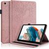 Succtopy Cover Galaxy Tab A8 10.5 2021 SM-X200/X205/X207 Custodia in Pelle PU Flip Stand Cover Samsung Tab A8 2021 Portafoglio Porta Penna Slot Card Tablet Custodia Galaxy Tab A8 2021 Oro Rosa
