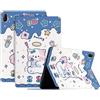 Generico DayQiQiPu Caso per Huawei MatePad SE 11 Pollici 2024 Ultrasottile Motivo Serie Animale Carino in Pelle PU Stand Flip Custodia Protettiva con Auto Sveglia/Sonno,01