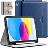 JETech Custodia Business per iPad (A16) 11ª/10ª Gen, Navy | Per 2025/2022 Modello, Cover Design in Pelle PU, Porta Pencil e Tasca, Visione Multi-Angolo