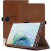 Envibe Custodia per TCL Tab 11 Gen 2 11 Pollici, Cover Tablet TCL Tab 11 Gen 2, Copertura Protettiva Pieghevole con Supporto per Matita e Cinturino da Polso, Protezione Completa. (Marrone)
