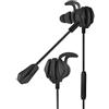 MOVKZACV G6 Gaming Auricolari cablati con doppio microfono, cuffie in-ear da gioco con cancellazione del rumore, auricolari adatti per PC, telefono cellulare (Blcack)
