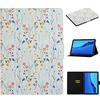 AsWant Custodia Huawei Mediapad M5 Lite 10 Portafoglio in Pelle PU Ultra-Sottile Custodia Flip Case Funzione Auto Sleep/Wake Smart Cover Tablet per Huawei M5 Lite 10.1 Pollici 2018 - Fiore