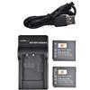 DSTE KLIC-7001 Batteria (2 pezzi) e Caricatore Compatibile con Kodak M1073 IS M320 M340 M753 M763 M853