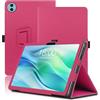 Envibe Custodia per Teclast P50, 11 inch, Cover Tablet Teclast P50, Copertura Protettiva Pieghevole con Supporto per Matita e Cinturino da Polso, Protezione Completa. (Rosso)