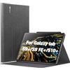 INFILAND Custodia per Samsung Galaxy Tab S10+ Plus/S9 FE+/S9+ Plus 12.4 pollici 2024/2023 Release, Supporto Multi-angolo, Funzione di auto-sveglia/sonno, Grigio