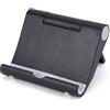 Generic Supporto per telefono pieghevole nero regolabile supporto tablet multi angolo culla desktop per ufficio e uso domestico