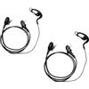 Klykon Auricolari compatibili con Hytera HYT PD505, PD405 | Set di 2 cuffie a forma di G per TC-620, HYT210, BD502, BD502i, BD552i, PD402i, PD405, PD412, PD482i
