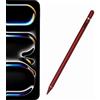 Junweier Penna per Apple Pencil 1 2 per IPAD 12 11 10 9 8 A16, per IPAD Pro 13 12.9 11 inch 2021-2025, AIR 8 7 6 5 4, Mini 7 6 A17 Pro, Penne tavoletta grafica attiva Stylus pen (Rosso)