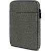 moex Custodia tablet per Blackview Tab 60 - Custodia con scomparto per accessori, in fibra di poliestere, minimalista con cerniera, impermeabile, grigio scuro, DC-1542-DU-GRAU